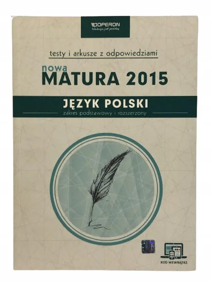 Okładka: MATURA JĘZYK POLSKI testy i arkusze z odpowiedziam