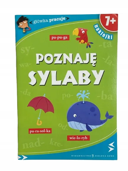 Okładka: SYLABY sylabowanie ćwiczenia 7 LAT Z NAKLEJKAMI