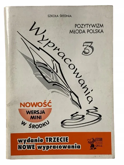 Okładka: WYPRACOWANIA POZYTYWIZM MŁODA POLSKA liceum wzory
