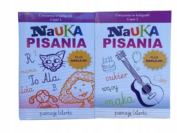 Okładka: zeszyt do kaligrafii NAUKA PISANIA litery cyfry