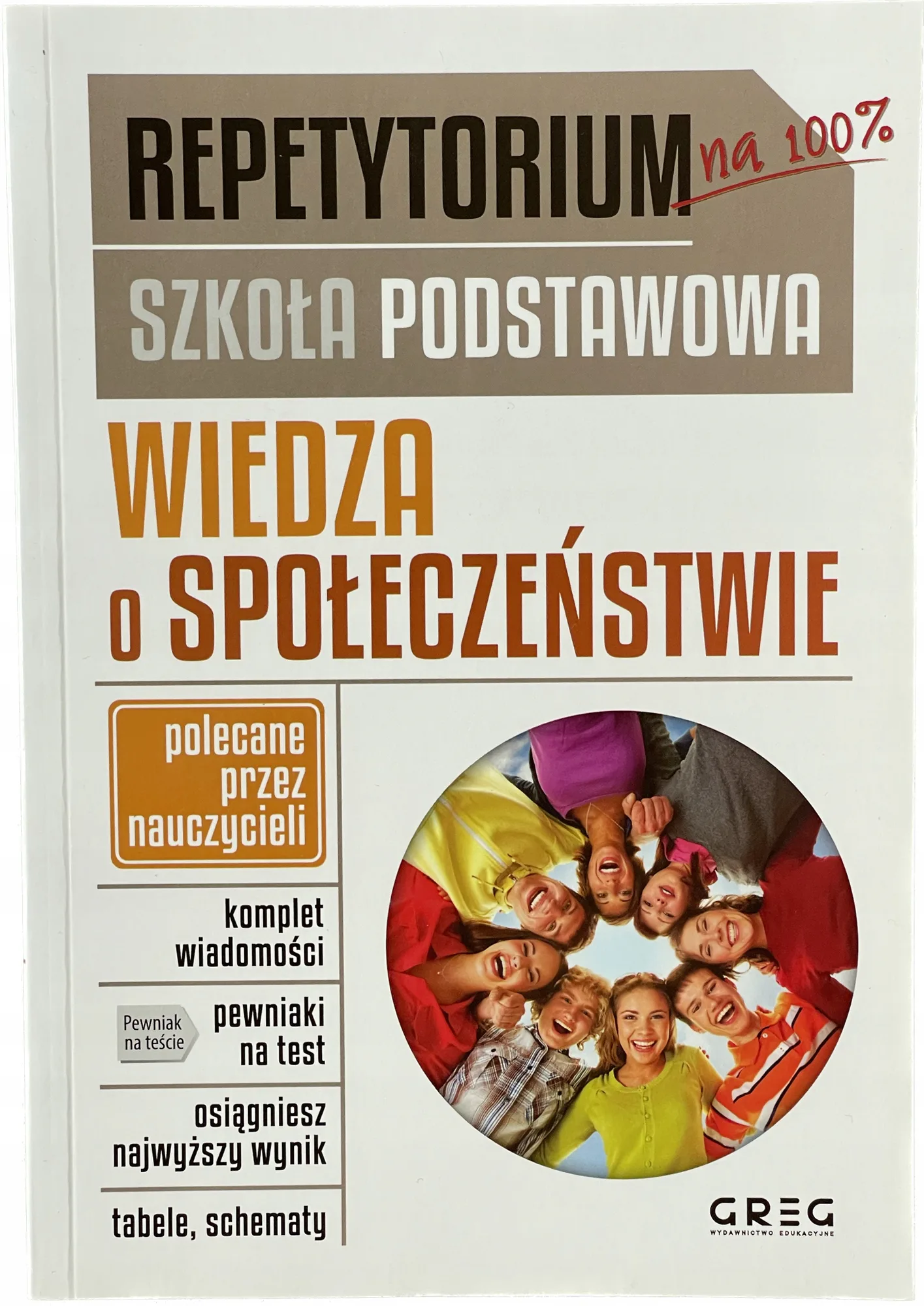 Okładka: WOS repetytorium ściąga szkoła podstawowa GREG KLASA 7 8