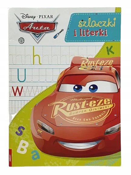 Okładka: Rysowanie po śladzie szlaczki nauka pisania literki Disney PIXAR AUTA