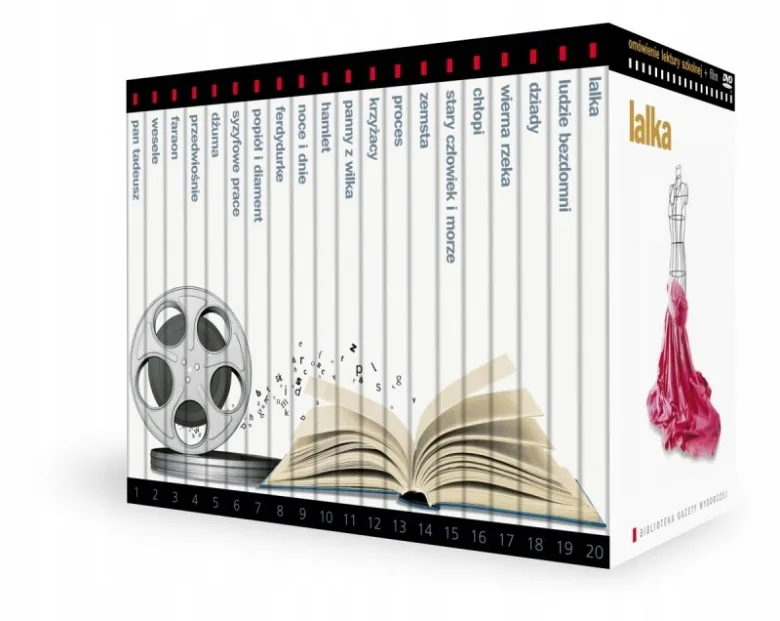 Okładka: Kolekcja GAZETA WYBORCZA Omówienie lektury DVD 20 sztuk komplet