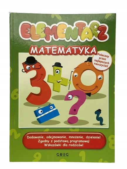 Okładka: matematyka 1 2 3 ćwiczenia zadania dodawanie mnoż