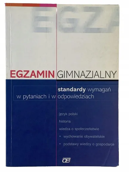 Okładka: Egzamin gimnazjalny polski historia WOS OE Pazdro