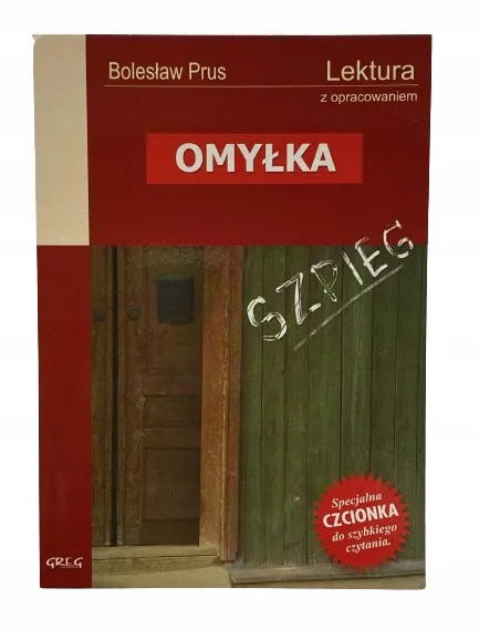 Okładka: Omyłka Bolesław PRUS lektura z opracowaniem