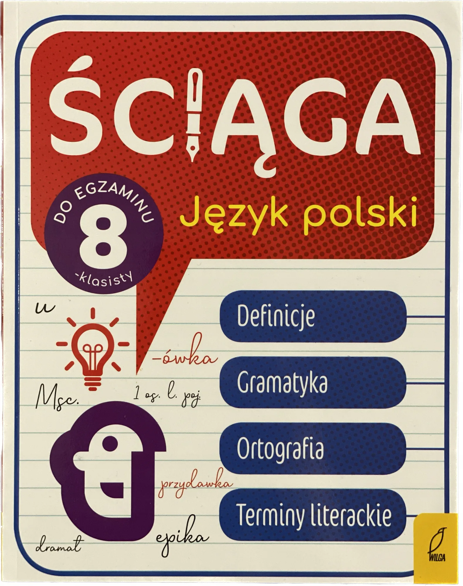 Okładka: Repetytorium KLASA 8 egzamin ósmoklasisty ściąga język polski 8-klasisty