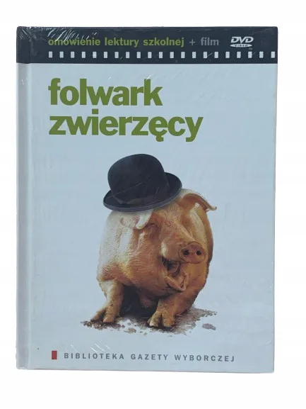 Okładka: FOLWARK ZWIERZĘCY OMÓWIENIE LEKTURY SZKOLNEJ + DVD