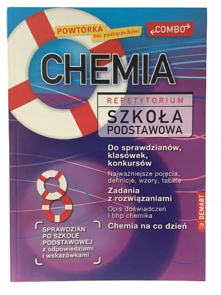 Okładka: CHemia ściąga KLASA 7 8 opracowania repetytorium omówienia zadania z rozwią