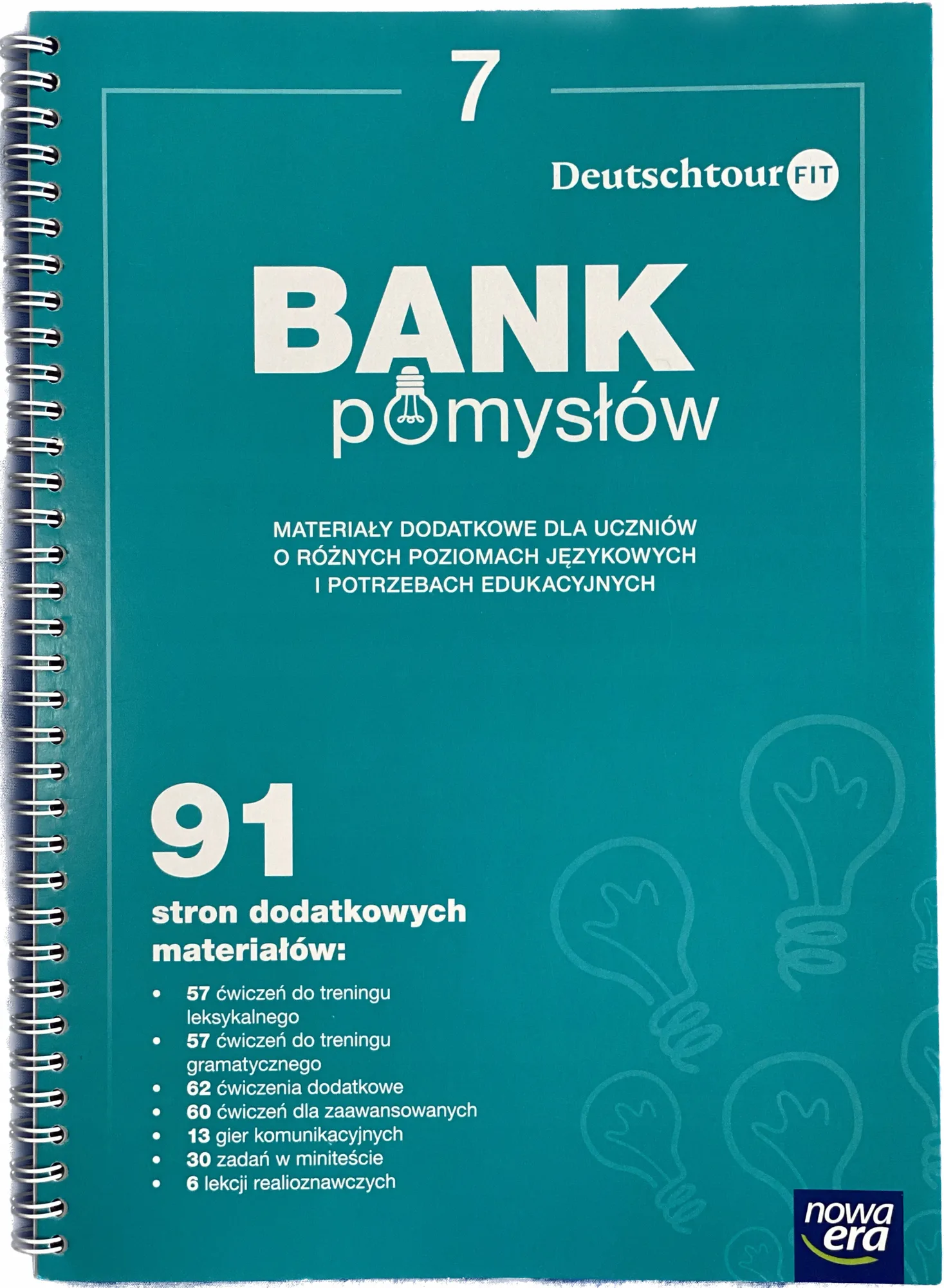 Okładka: Deutschtour fit klasa 7 ksiązka BANK POMYSŁÓW NE