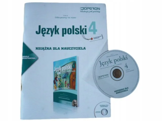 Okładka: OPERON JEZYK POLSKI klasa 4 SP KSIĄZKA nauczyciela ONN PŁYTA cd