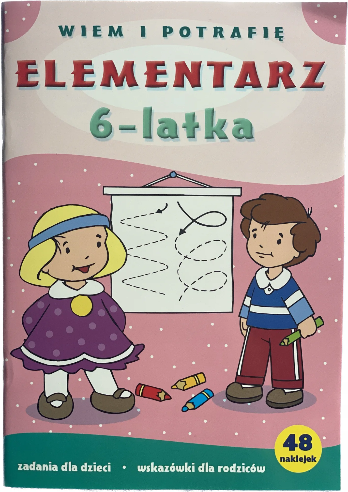 Okładka: ELEMENTARZ sześciolatka dla dzieci 6 lat zerówka ćwiczenia karty pracy