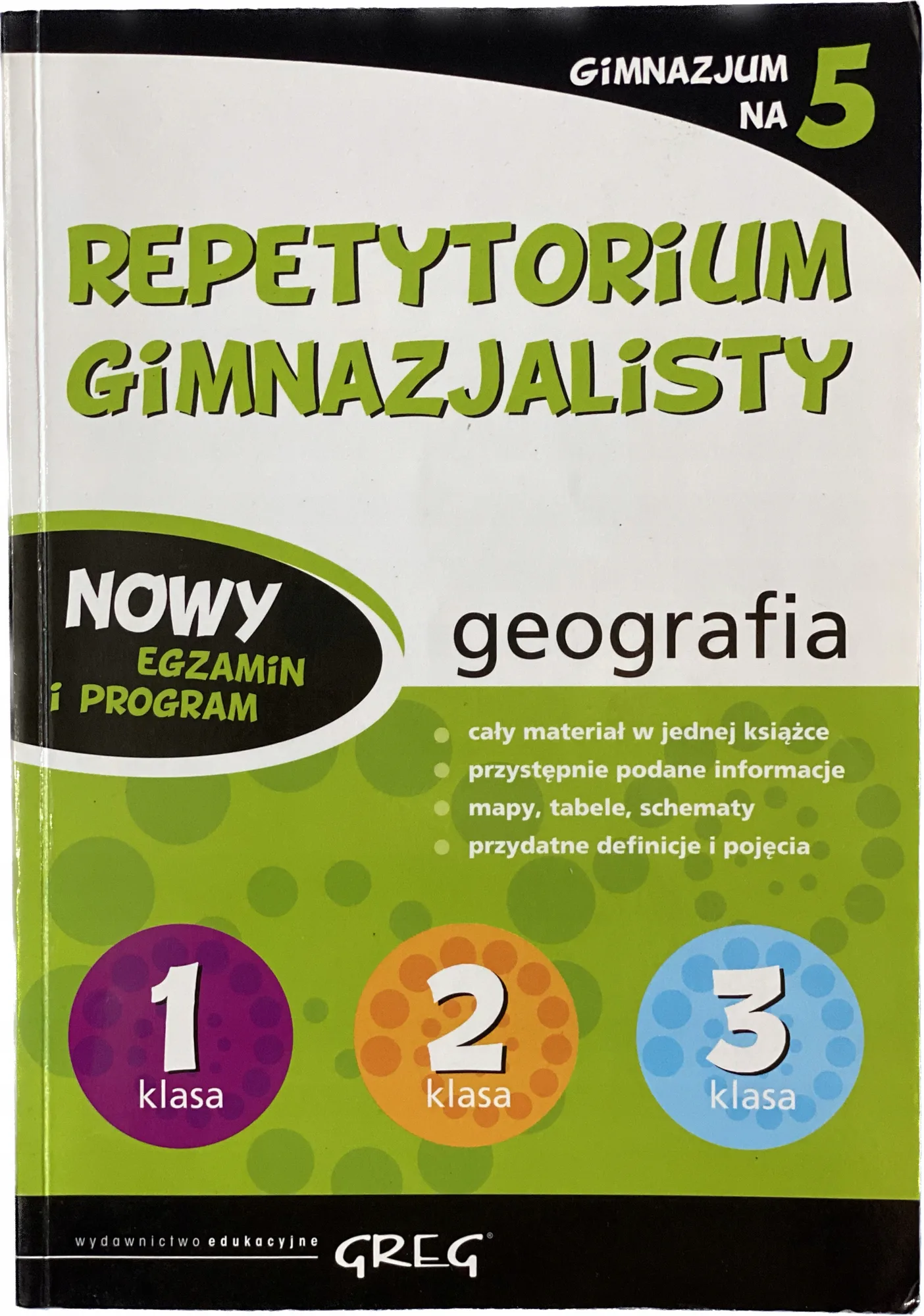 Okładka: geografia gimn 7 8 repetytorium ściąga opracowania