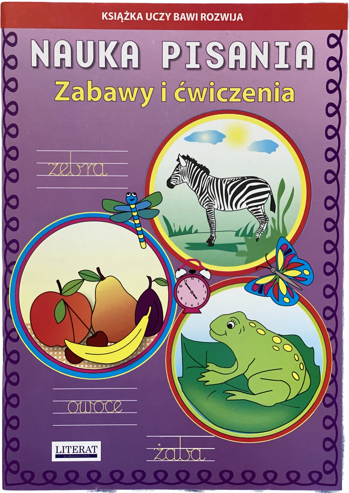 Okładka: zeszyt do kaligrafii NAUKA PISANIA literki alfabet