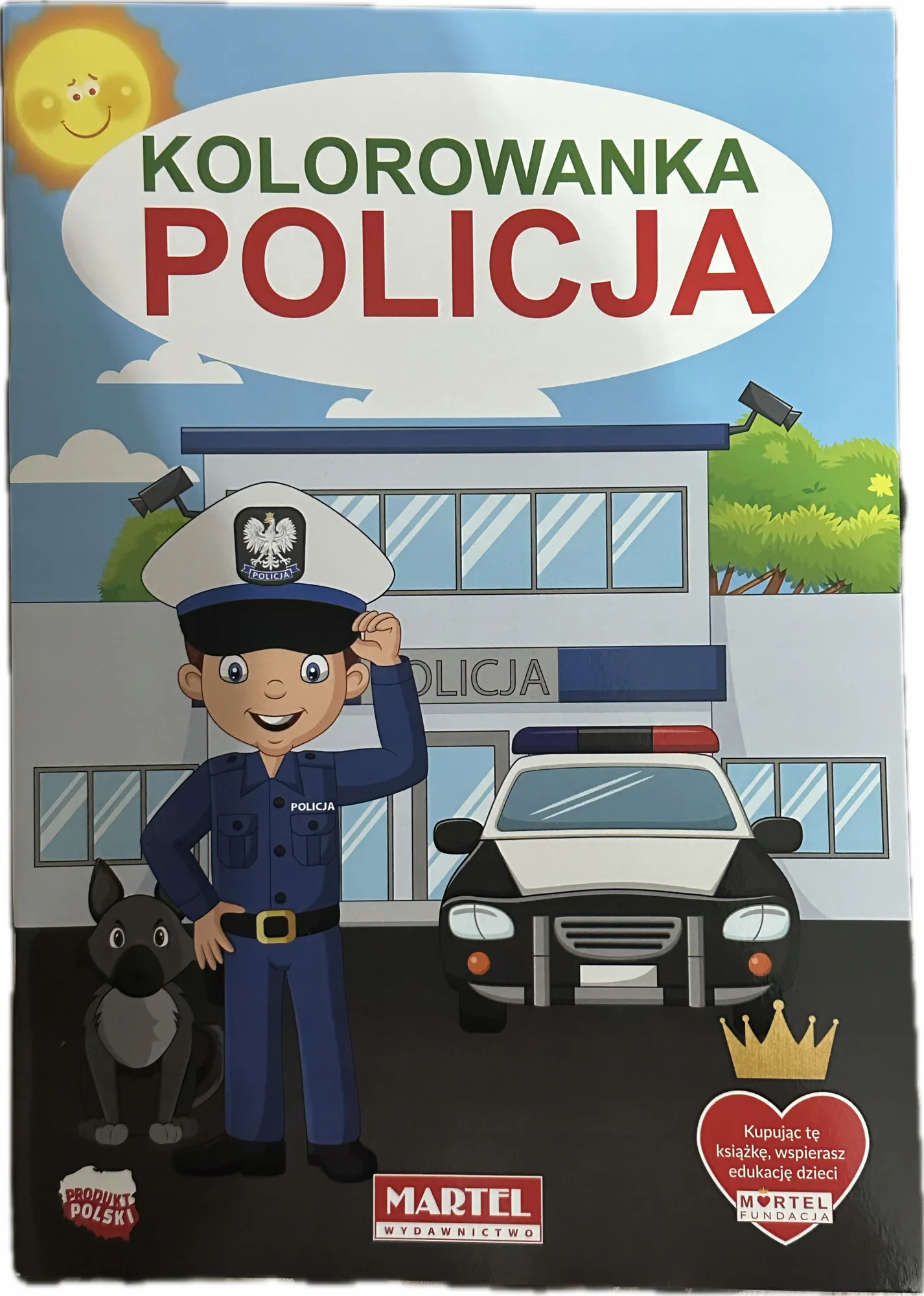 Okładka: kolorowanka Policja radiowóz samochody auta A4