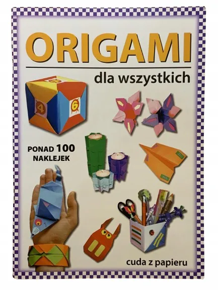 Okładka: książeczka z naklejkami nauka origami dla dzieci