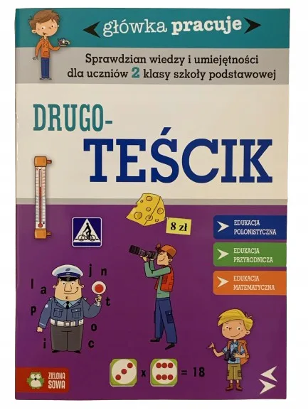 Okładka: klasa 2 TEST sprawdzian KOMPETENCJI drugoklasisty na koniec roku egzamin