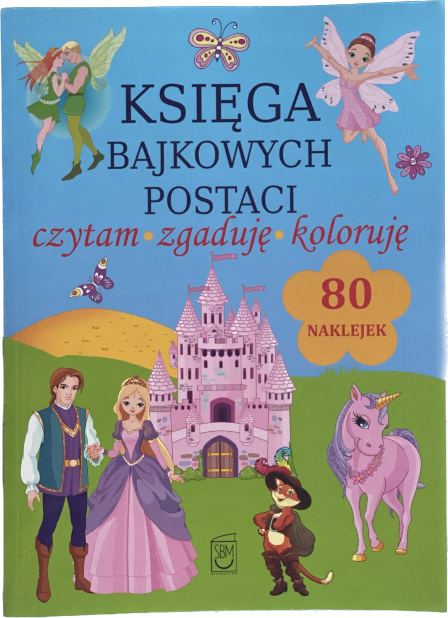 Okładka: książeczka z naklejkami KOLOROWANKA zagadki bajki