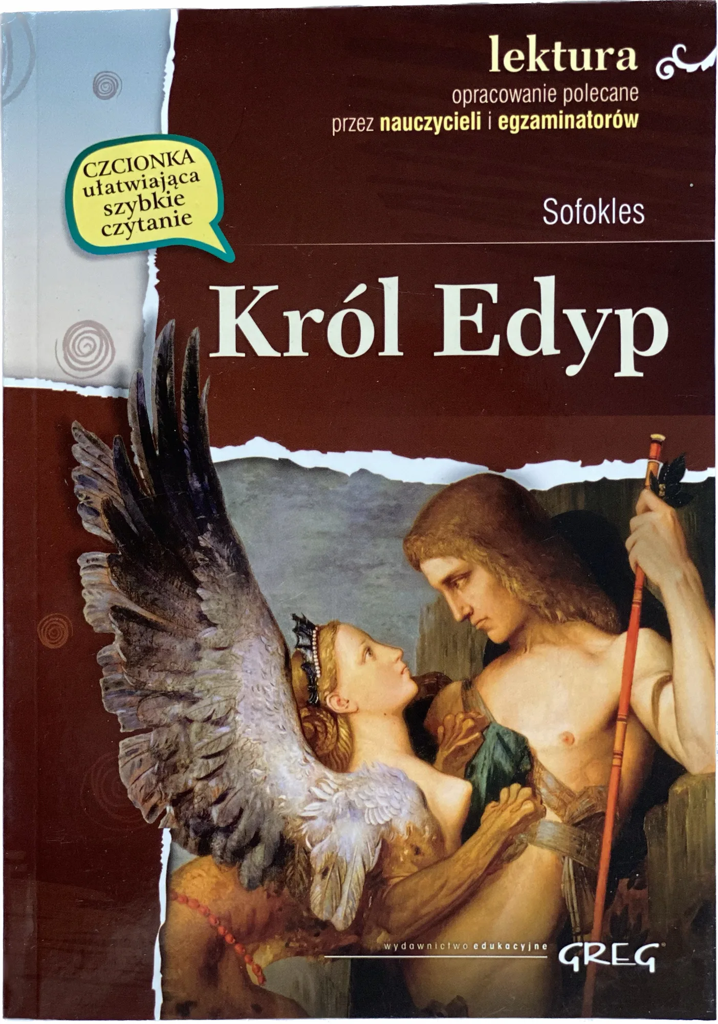 Okładka: KRÓL EDYP LEKTURA Z OPRACOWANIEM Sofokles