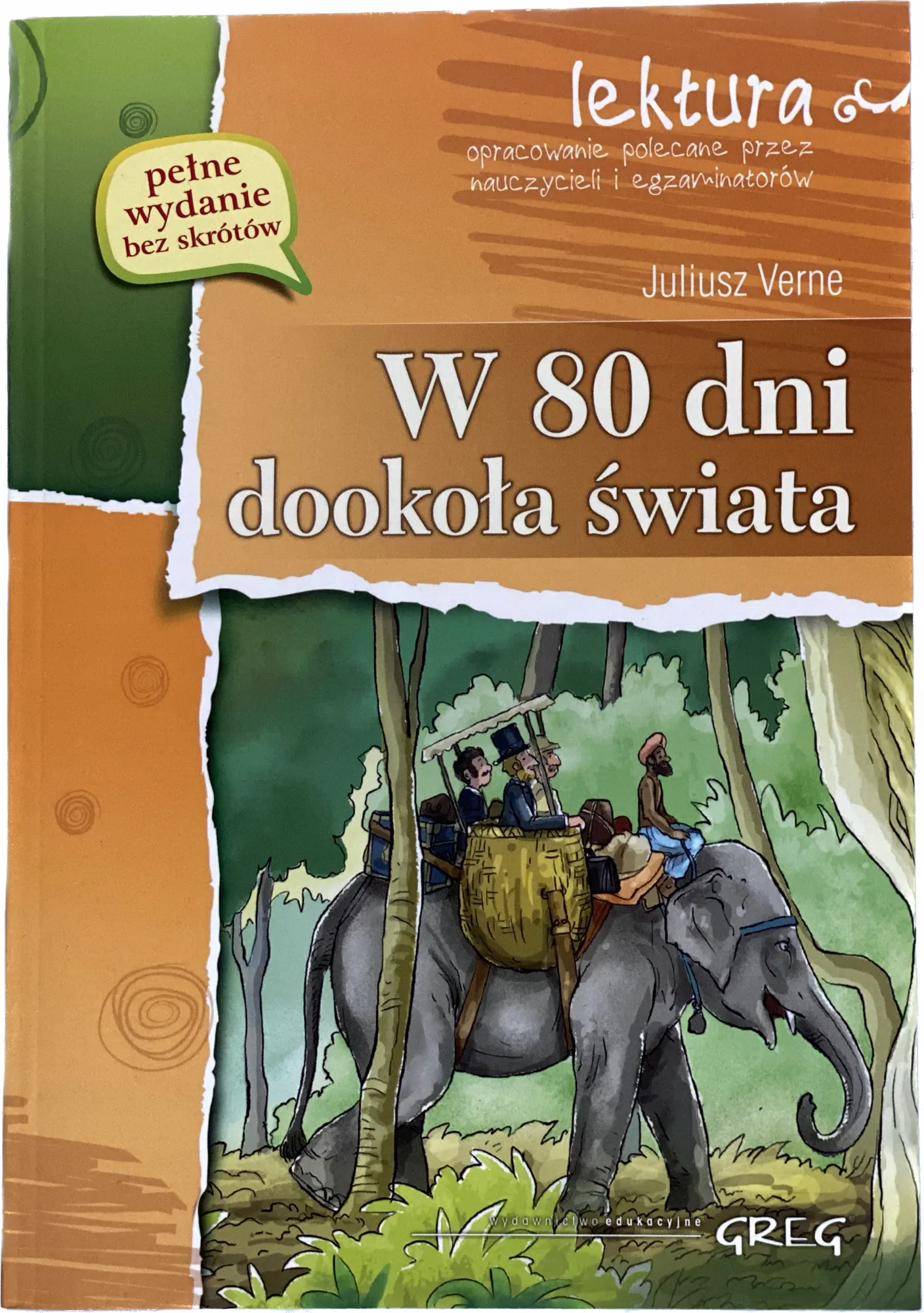 Okładka: W 80 DNI dookoła świata lektura z opracowaniem