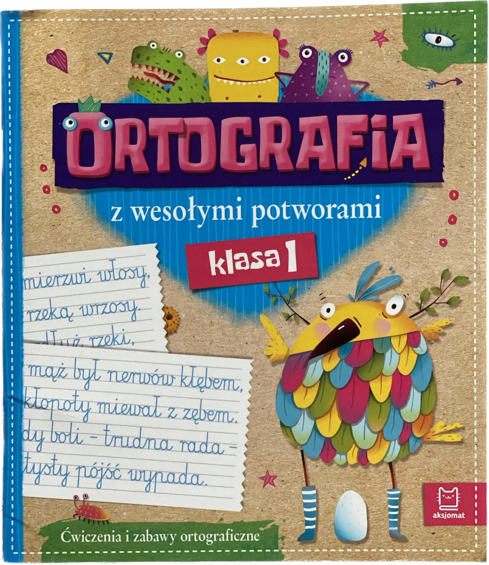 Okładka: Ortografia ćwiczenia zadania rebusy klasa 1