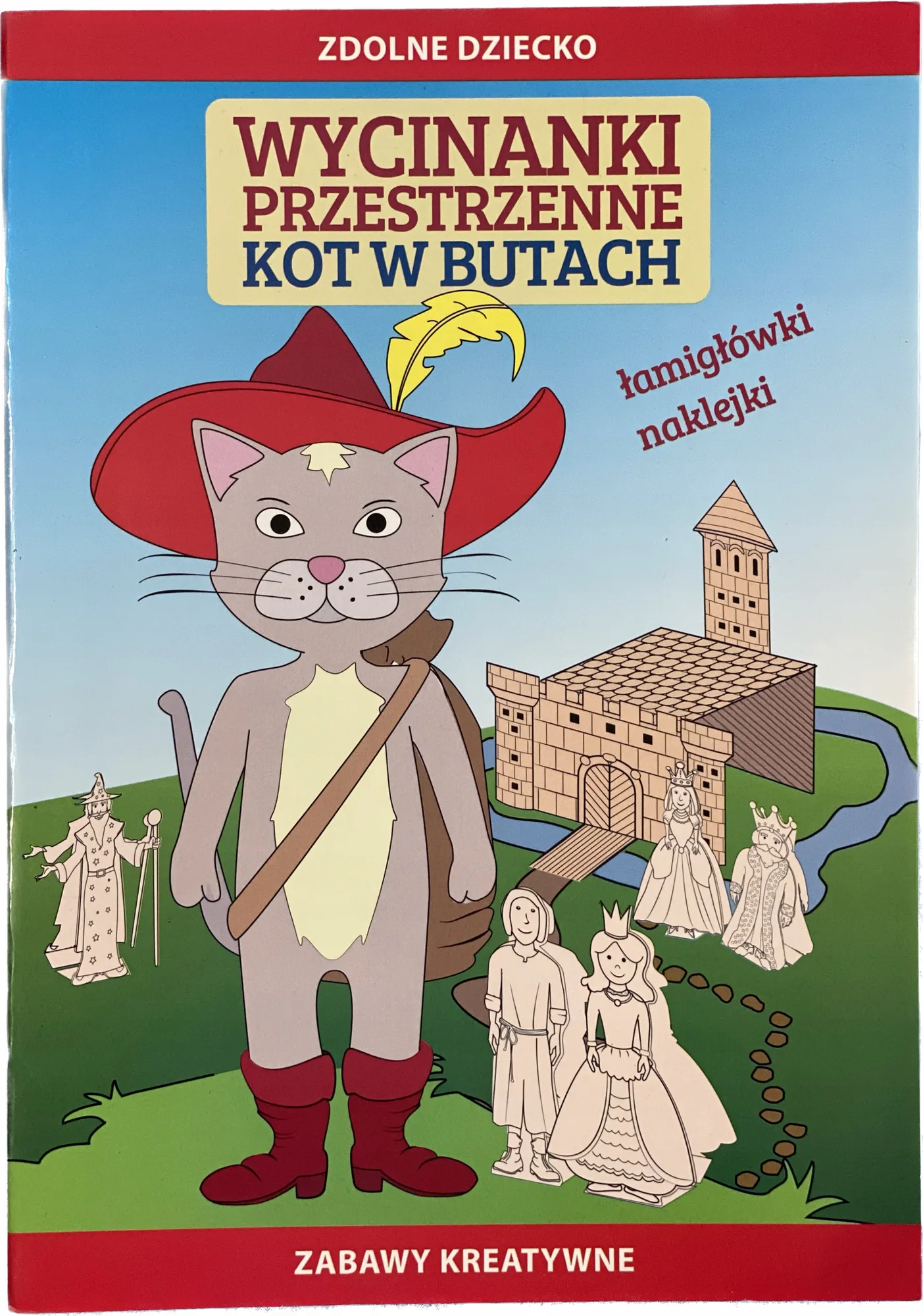Okładka: książeczka kolorowanka wycinanka 3D Kot w butach