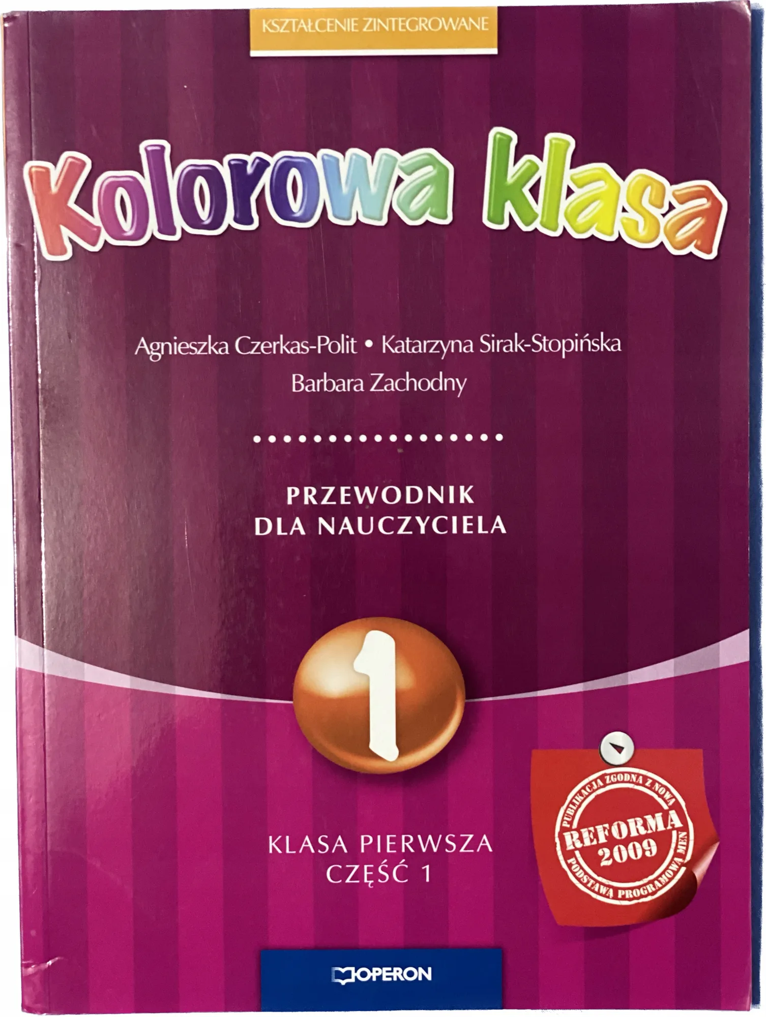 Okładka: Kolorowa klasa 1 książka nauczyciela przewodnik