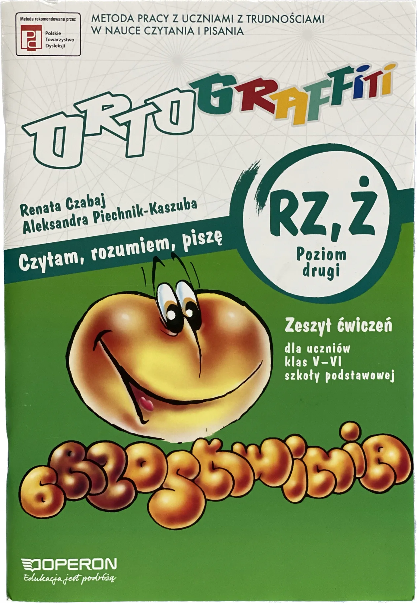 Okładka: Karty pracy Z ORTOGRAFII KLASA 5 6 ortografia rz ż ortograffiti poziom 2