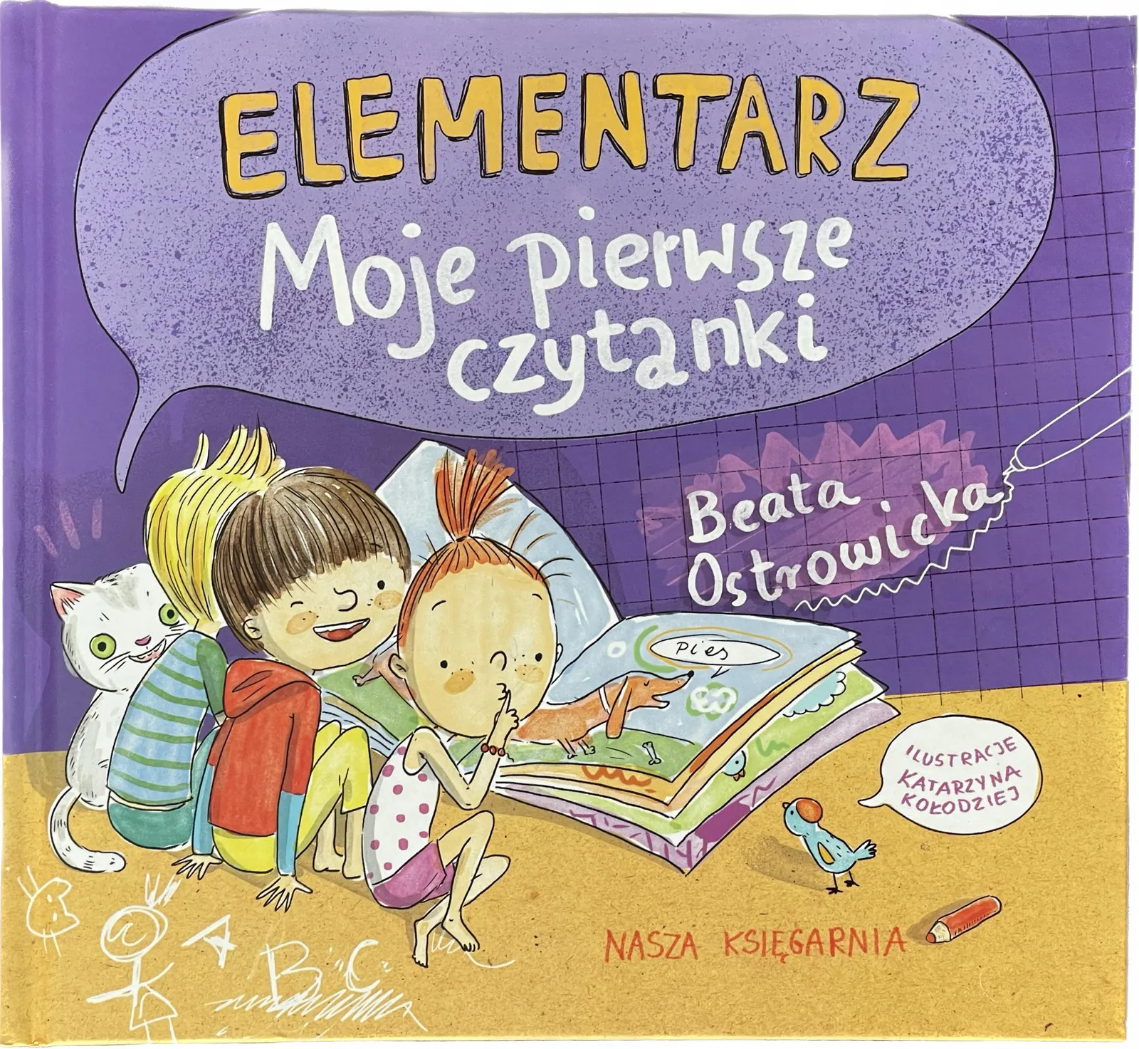 Okładka: Pierwsze czytanki DUŻY DRUK elementarz 7 lat 1 kl