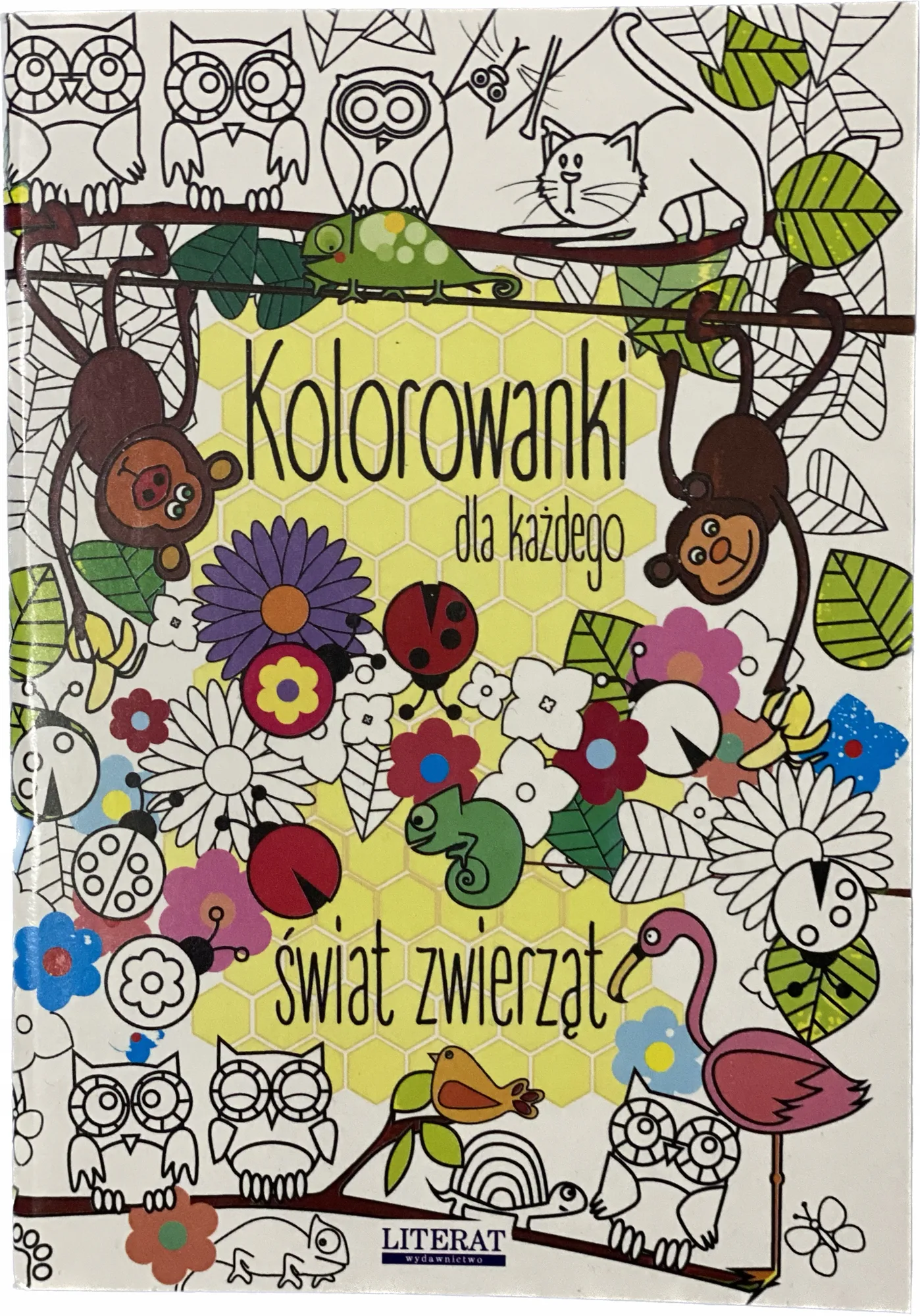 Okładka: kolorowanka dla dzieci nastolatków zwierzęta