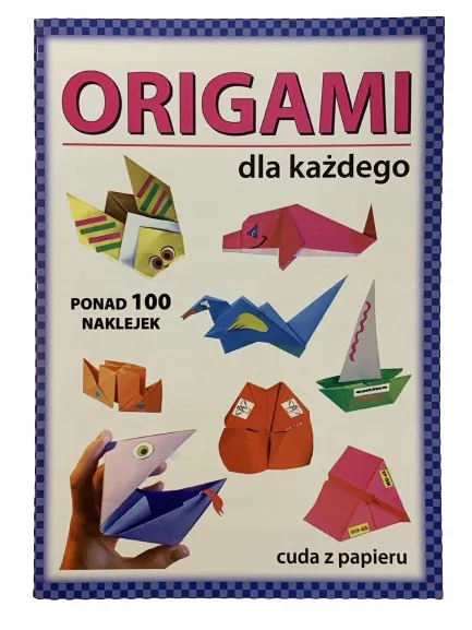 Okładka: książeczka z naklejkami nauka origami dla dzieci