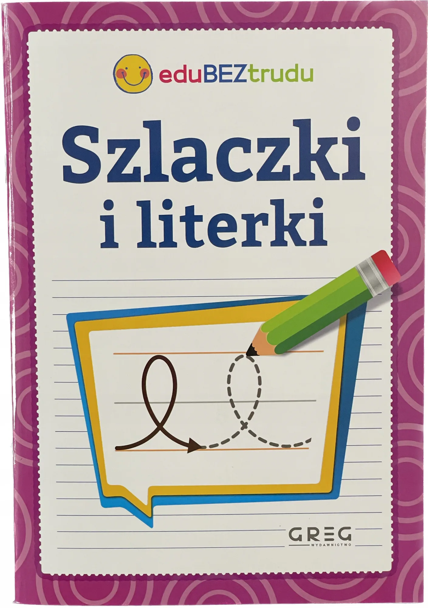 Okładka: Rysowanie po śladzie szlaczki nauka pisania motoryka mała grafomotoryka
