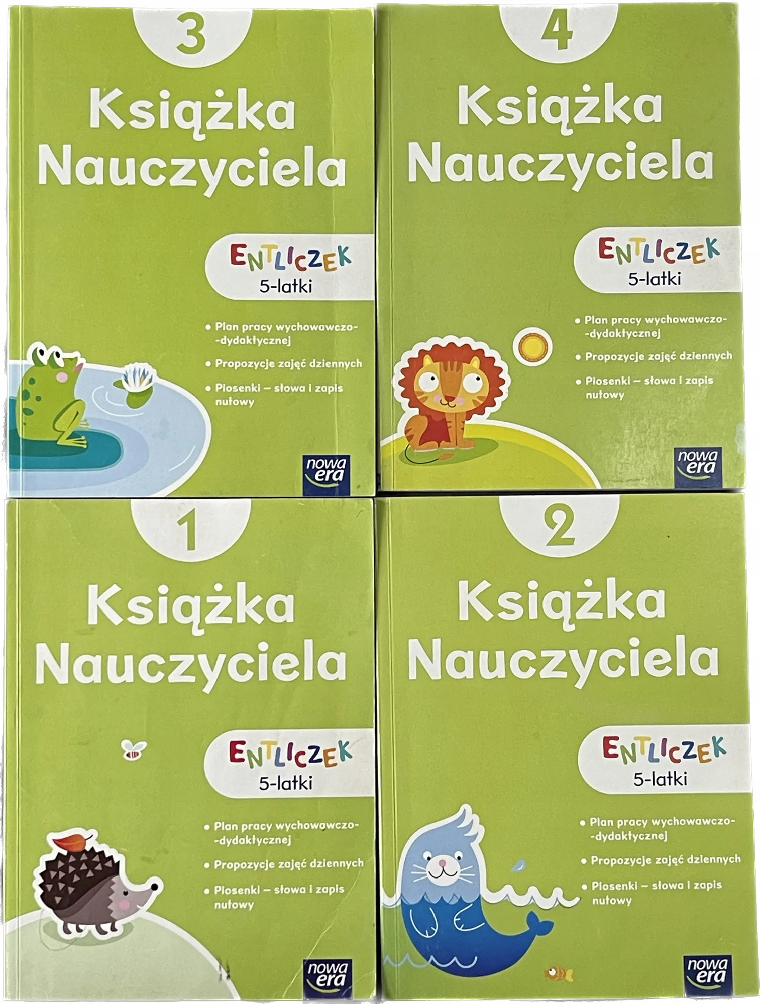 Okładka: Entliczek 5-latki książka nauczyciela pakiet 4 sztuki komplet