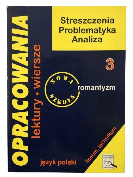 Okładka: ROMANTYZM liceum LO ŚCIĄGA OPRACOWANIA BRYK