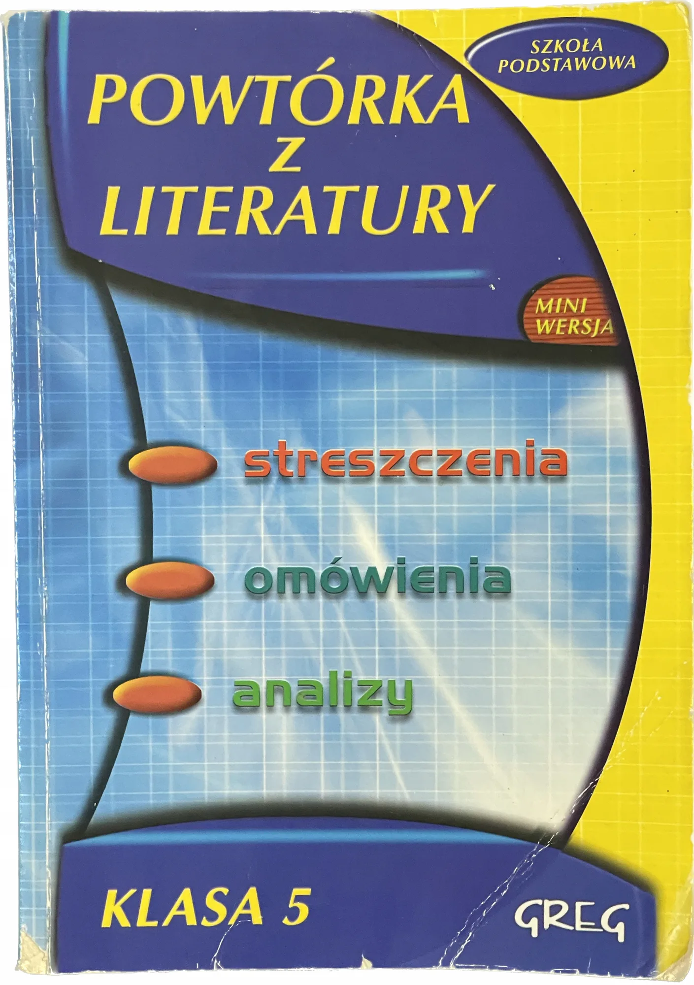 Okładka: OPRACOWANIA LEKTUR streszczenia ściąga klasa 5
