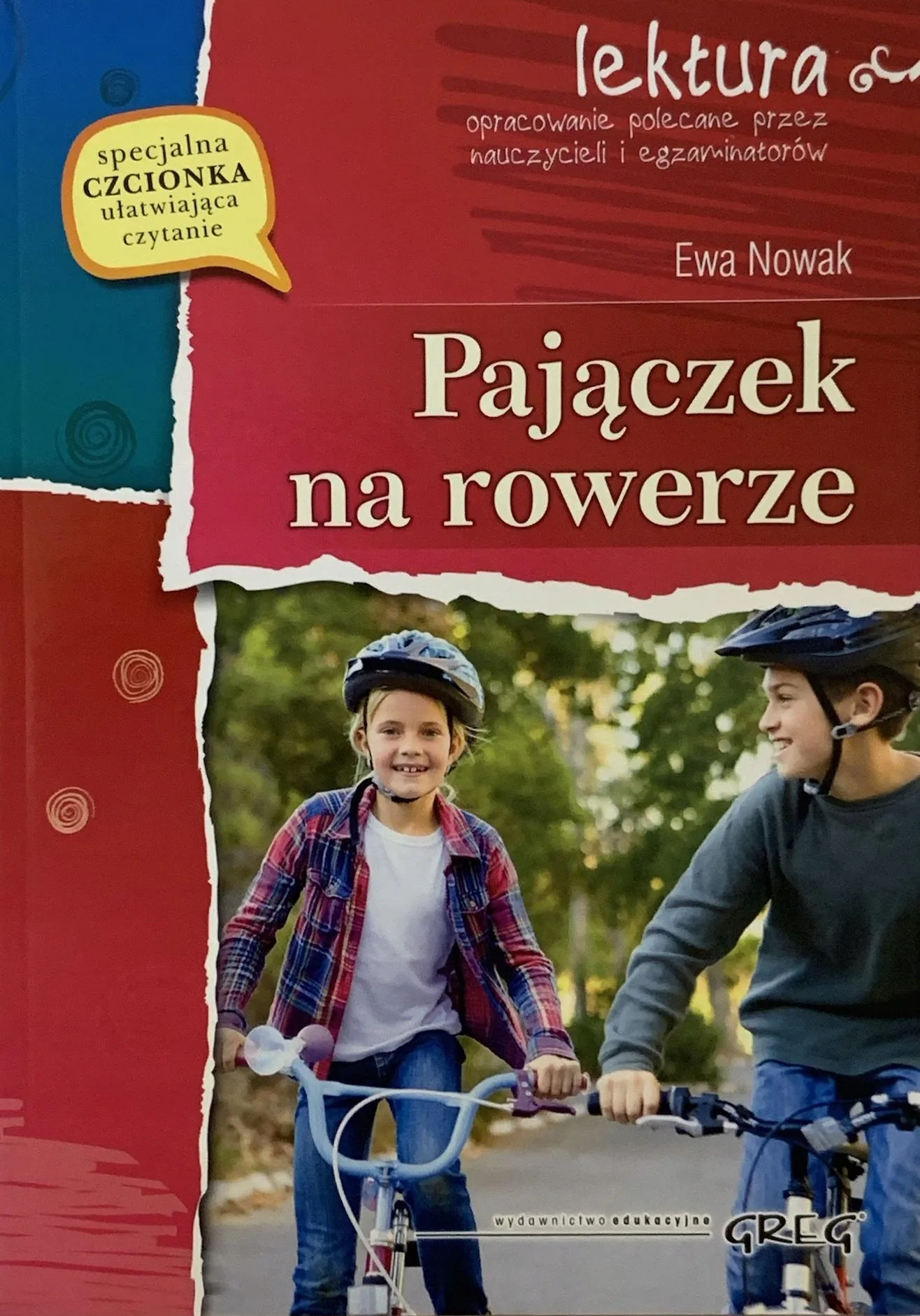 Okładka: Pajączek na rowerze EWA NOWAK lektura z opracowaniem streszczenie