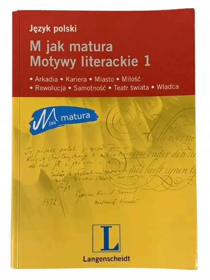 Okładka: MOTYWY LITERACKIE liceum język polski OPRACOWANIA omówienia matura bryk