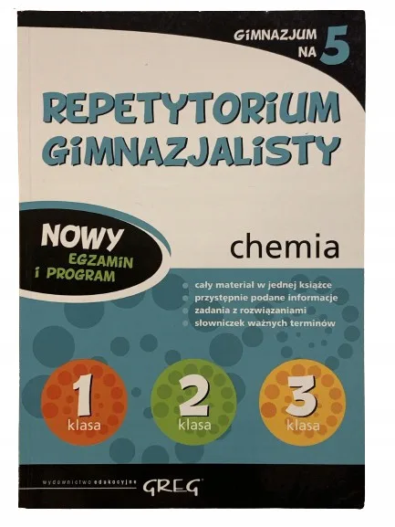 Okładka: Chemia REPETYTORIUM ściąga klasa 7 8 opracowania