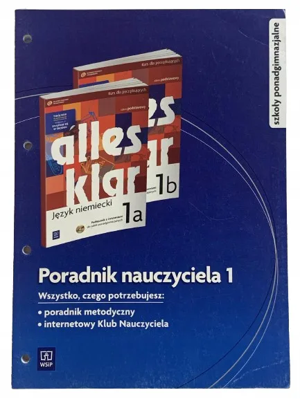 Okładka: Alles klar 1 Książka nauczyciela sprawdziany TESTY język niemiecki