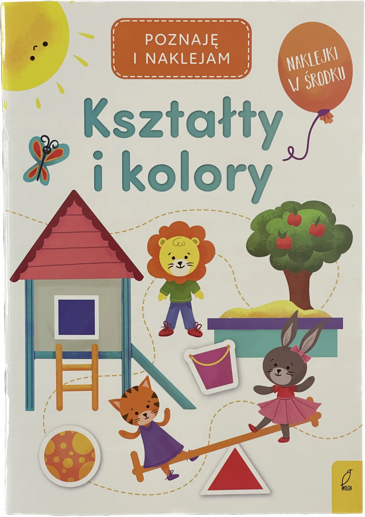 Okładka: książeczka edukacyjna z naklejkami Kształty kolory
