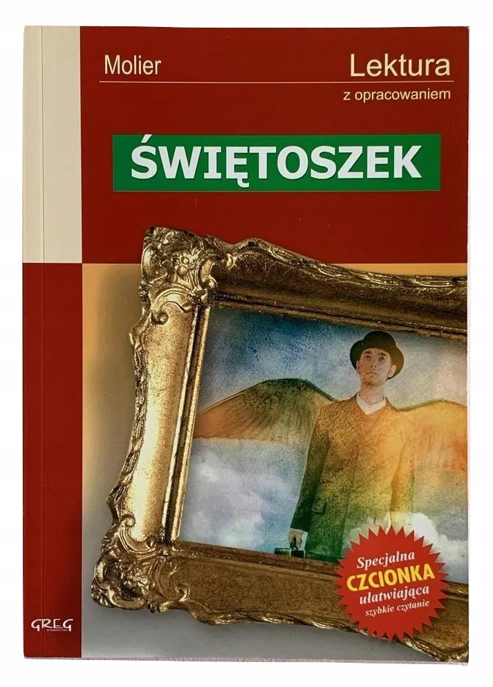 Okładka: ŚWIĘTOSZEK LEKTURA z opracowaniem MOLIER GREG