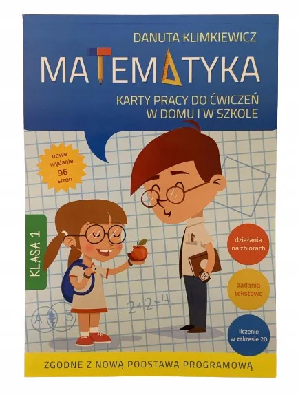 Okładka: Matematyka klasa 1 karty pracy na sprawdziany