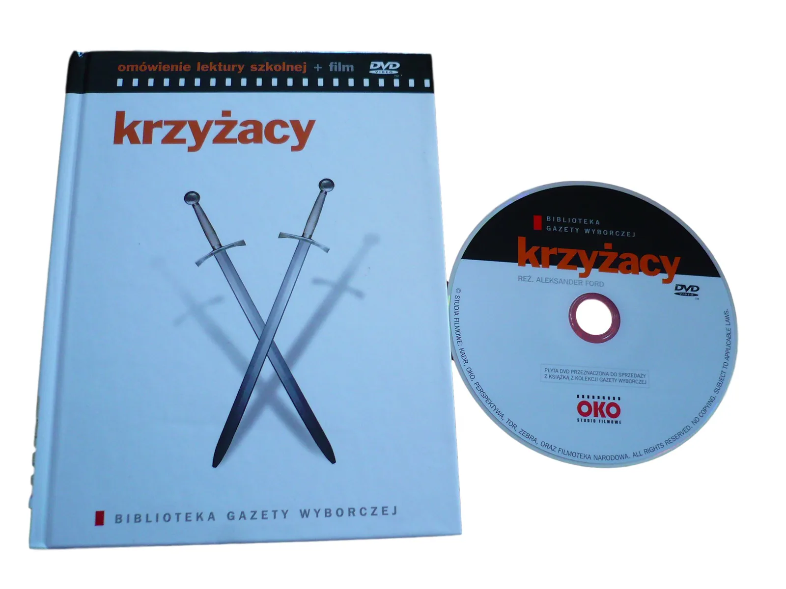 Okładka: OMÓWIENIE LEKTURY dvd KRZYŻACY film lektura
