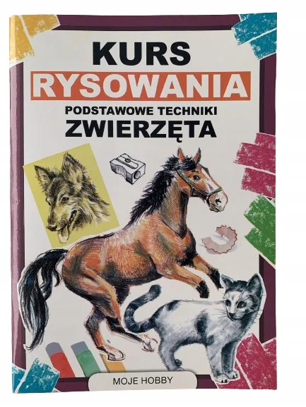 Okładka: Plastyka NAUKA RYSUNKU KURS RYSOWANIA zwierzęta