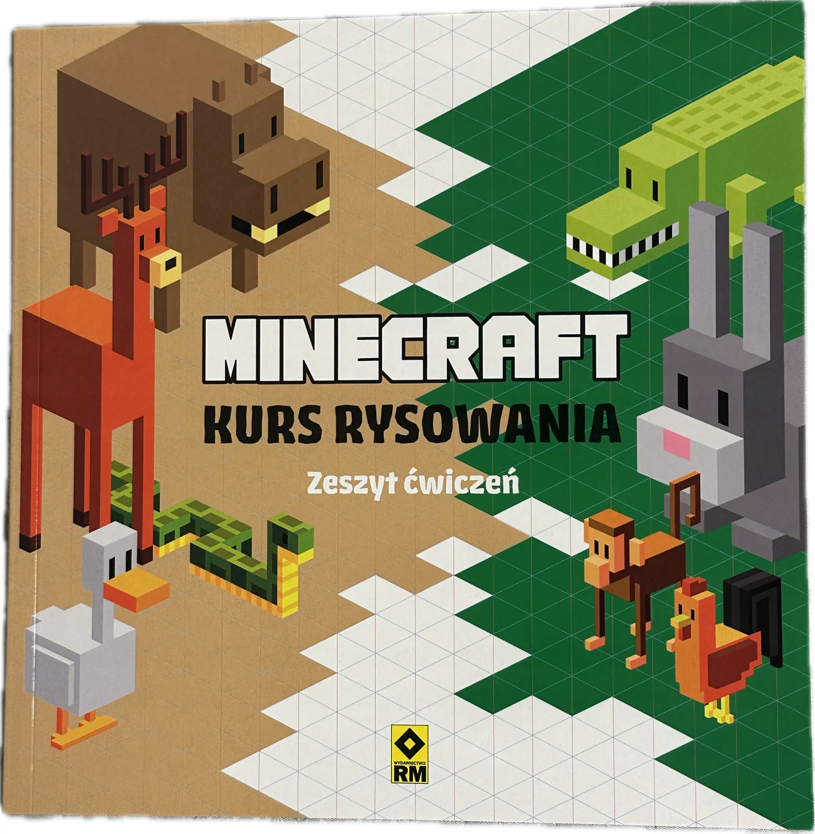 Okładka: Nauka rysowania rysunku kurs dla dzieci minecraft ćwiczenia