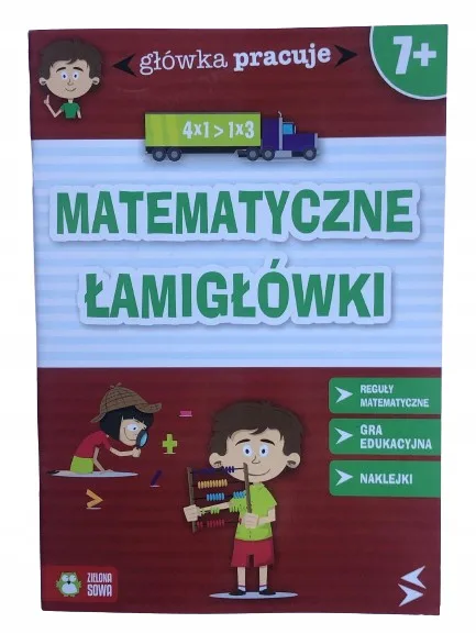 Okładka: zeszyt MATEMATYKA ćwiczenia KLASA 1 2 łamigłówki