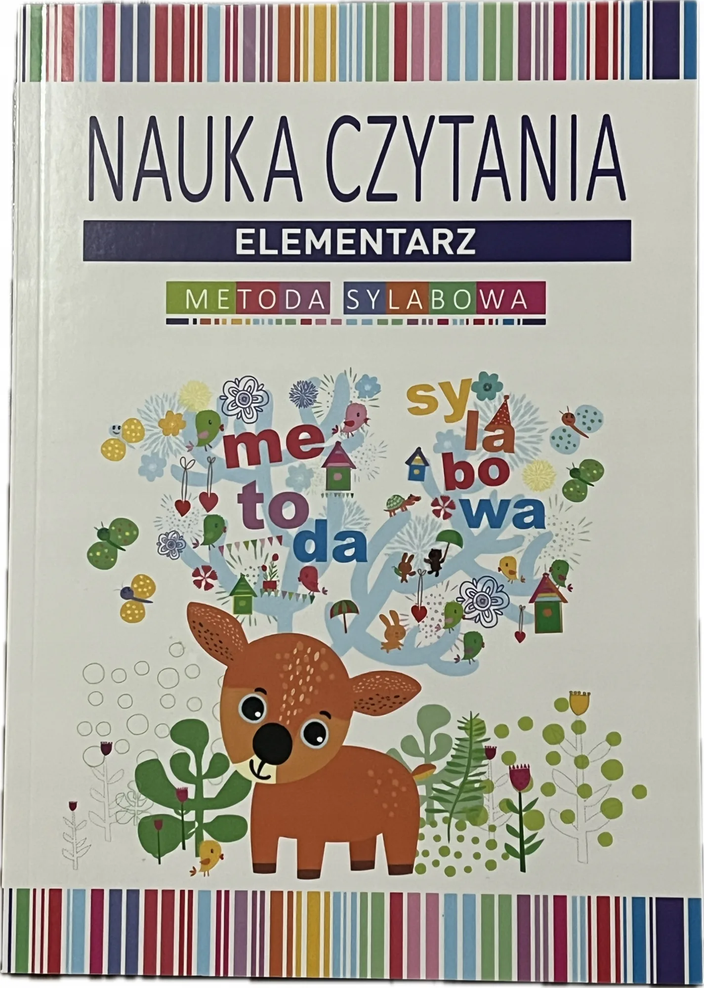 Okładka: NAUKA CZYTANIA elementarz sylabowy 6 7 lat DUŻY KOLOROWY DRUK