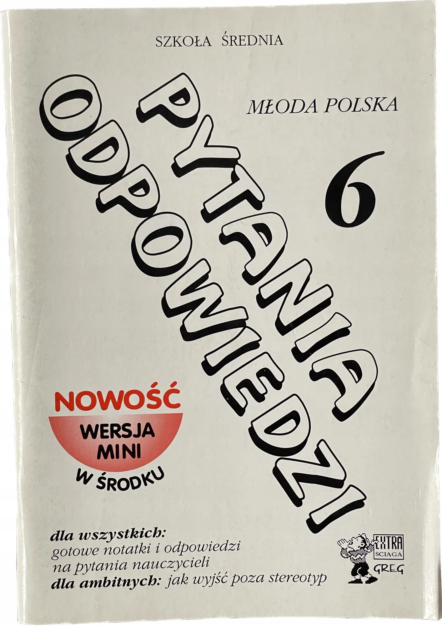 Okładka: MŁODA POLSKA liceum pytania i odpowiedzi ściąga
