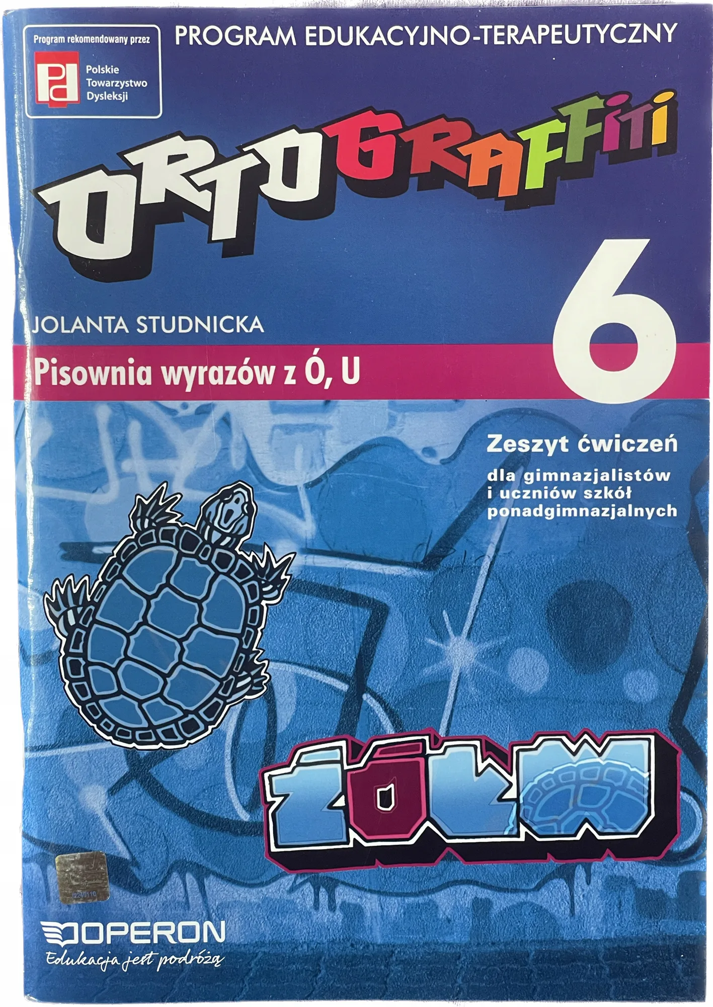 Okładka: Zadania na sprawdziany Z ORTOGRAFII KLASA 7 8 a4 pisownia ó u