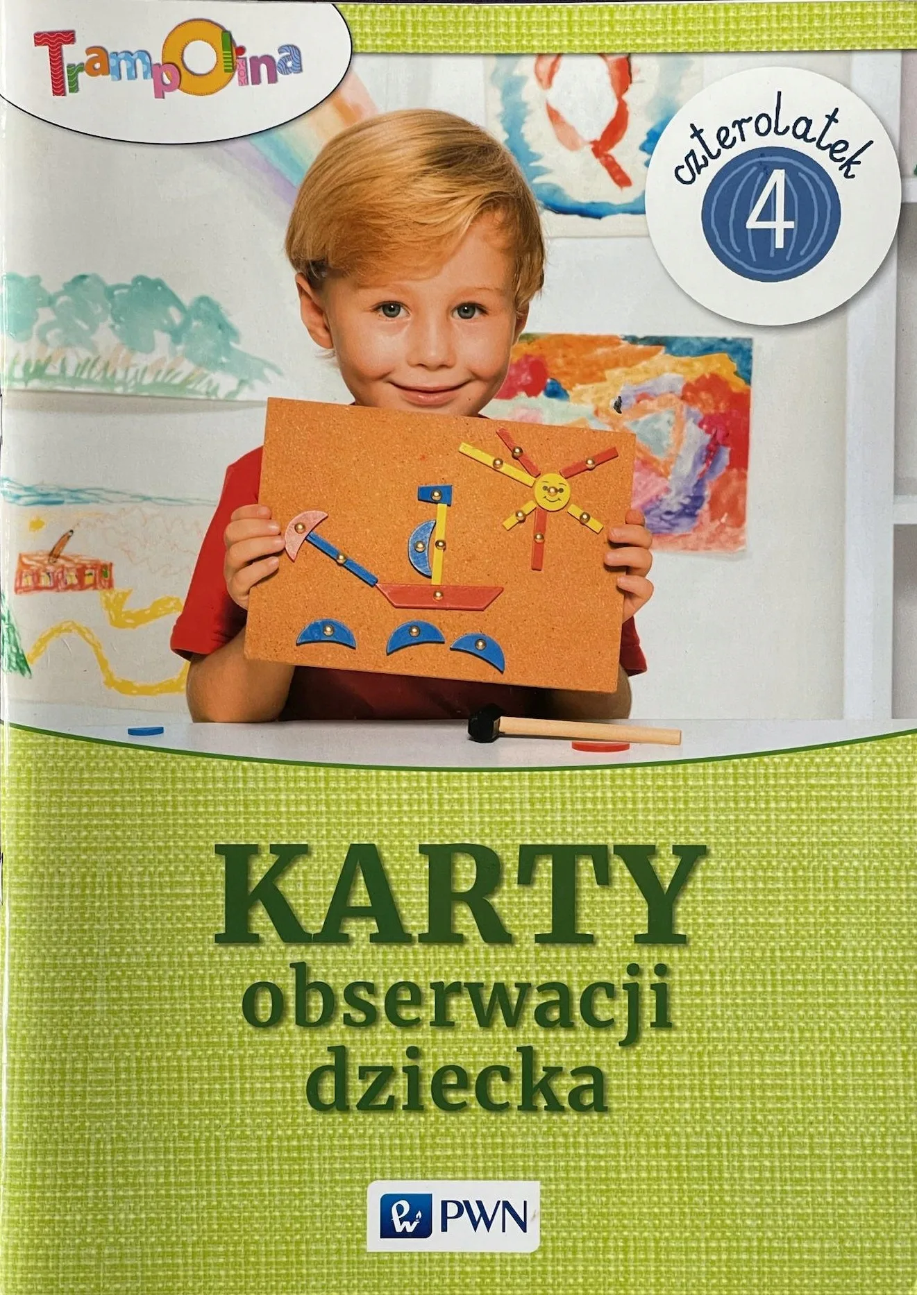 Okładka: TRAMPOLINA 4 lata karty badania diagnoza czterolatek karty obserwacji PWN